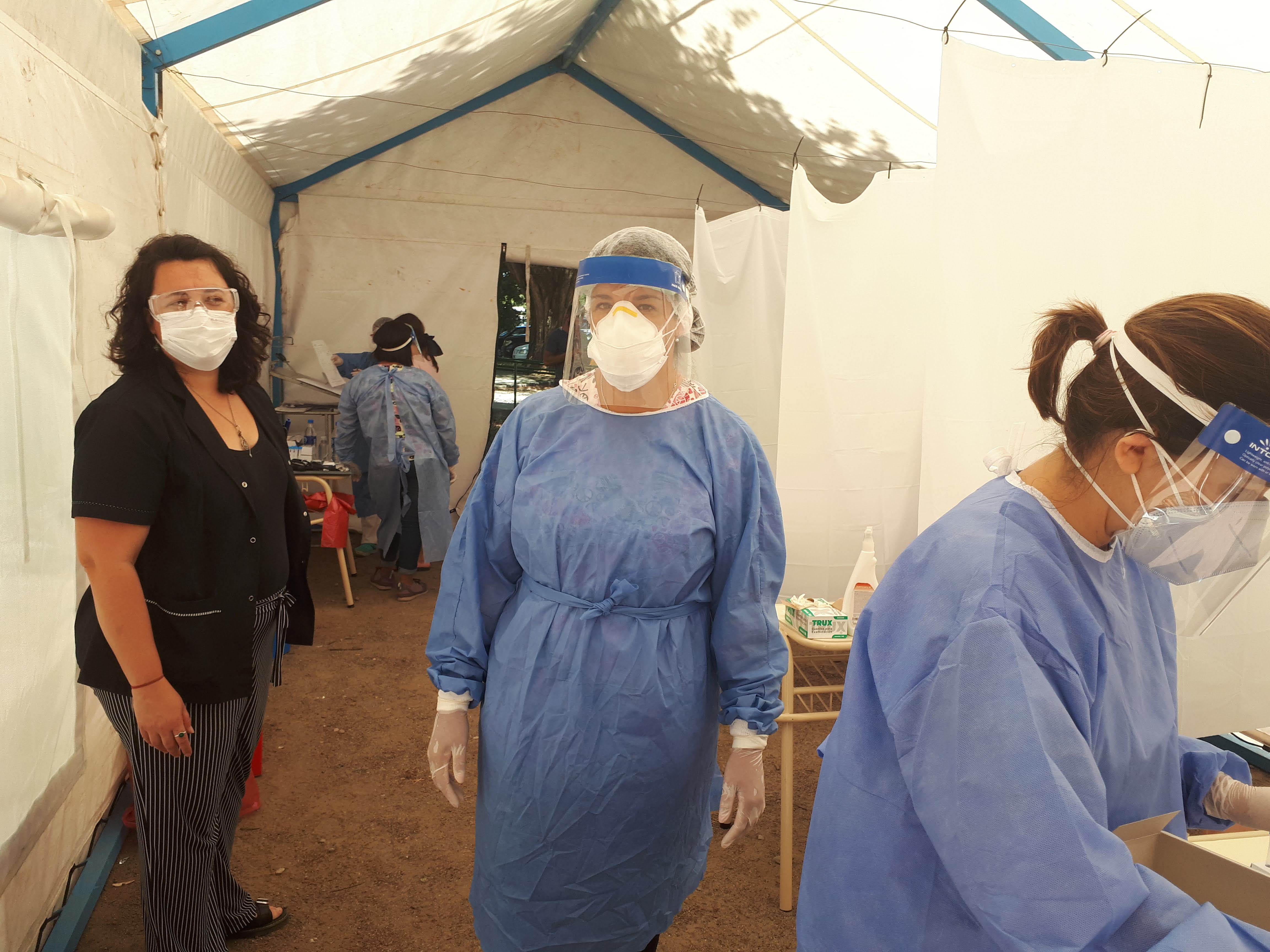 Carpa Ada en el hospital de El Bolsón