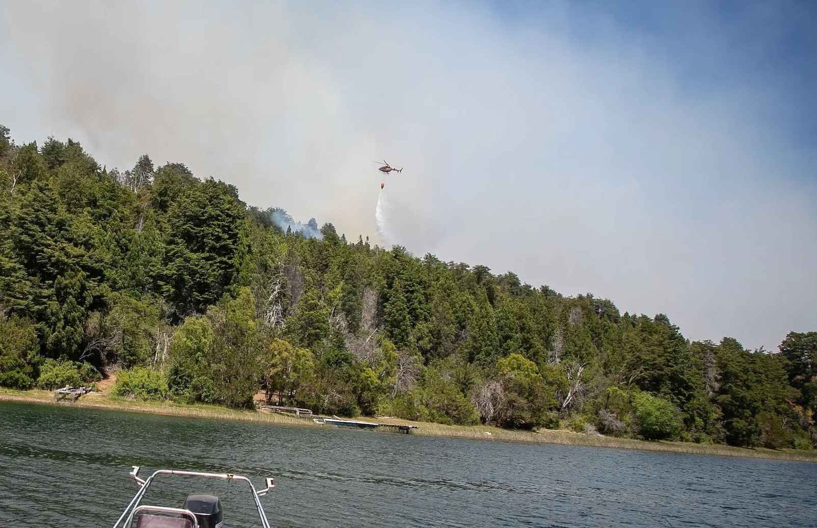 Incendio Forestal Lago Martin: Reporte del incendio en la zona de lago Martin