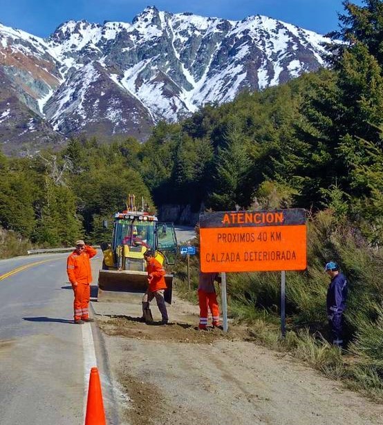 El Bolsón: Postergan tareas de bacheo en la Ruta N40 por cuestiones climáticas
