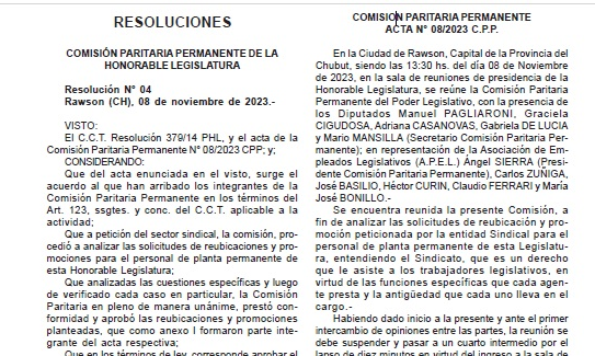 CHUBUT: Escándalo en la Legislatura al recategorizar empleados